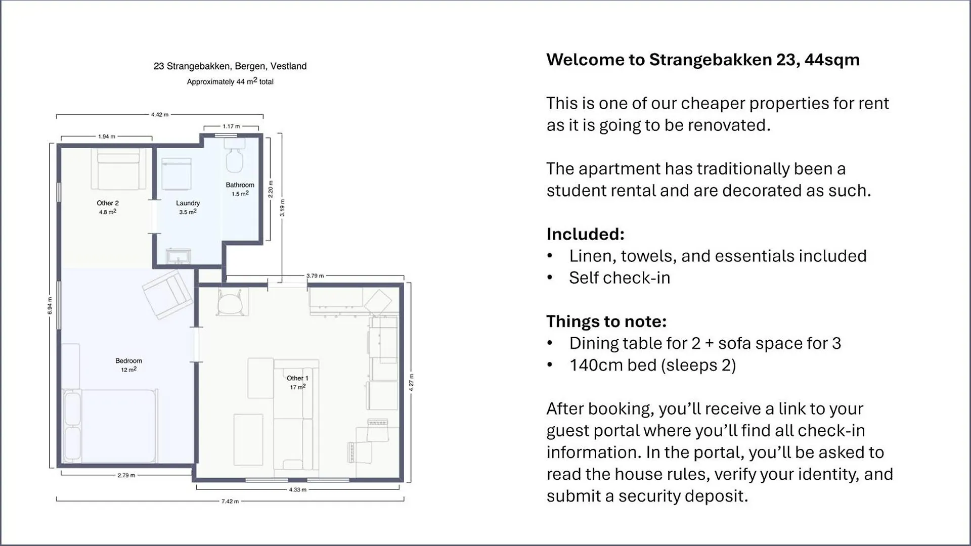 1Sb23 - Cozy Budget Apartment Bergen